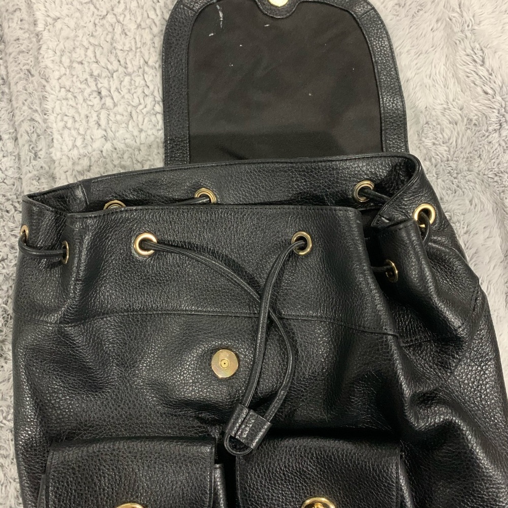 Coach Black Leather Backpack - Picture 2 of 6